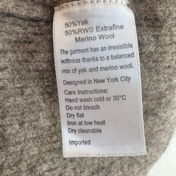 Emilia George Yak Merino Wool Blend Cropped Mock Neck Sweater - Picture 6 of 6